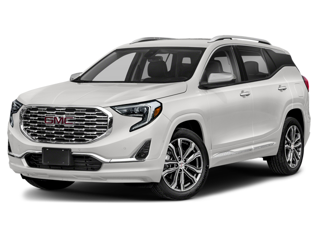 2018 GMC Terrain Denali in Ebony Twilight Metallic — front three-quarter view