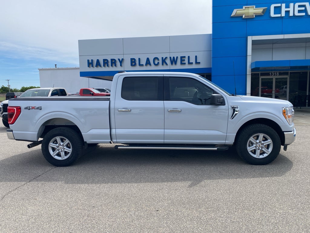 2022 Ford F-150 XL in Space Whit — front three-quarter view