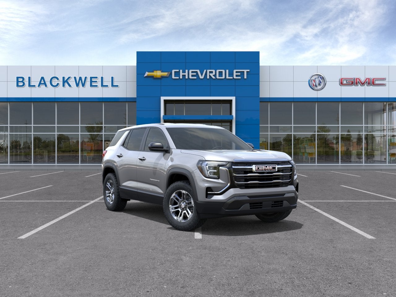2026 GMC Terrain Elevation in Sterling Metallic — front three-quarter view